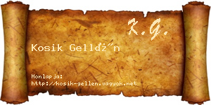 Kosik Gellén névjegykártya